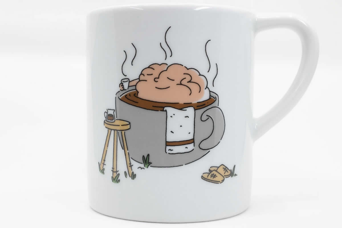 James Hoffmann merch mug. Weird Coffee Person - Brain Mug