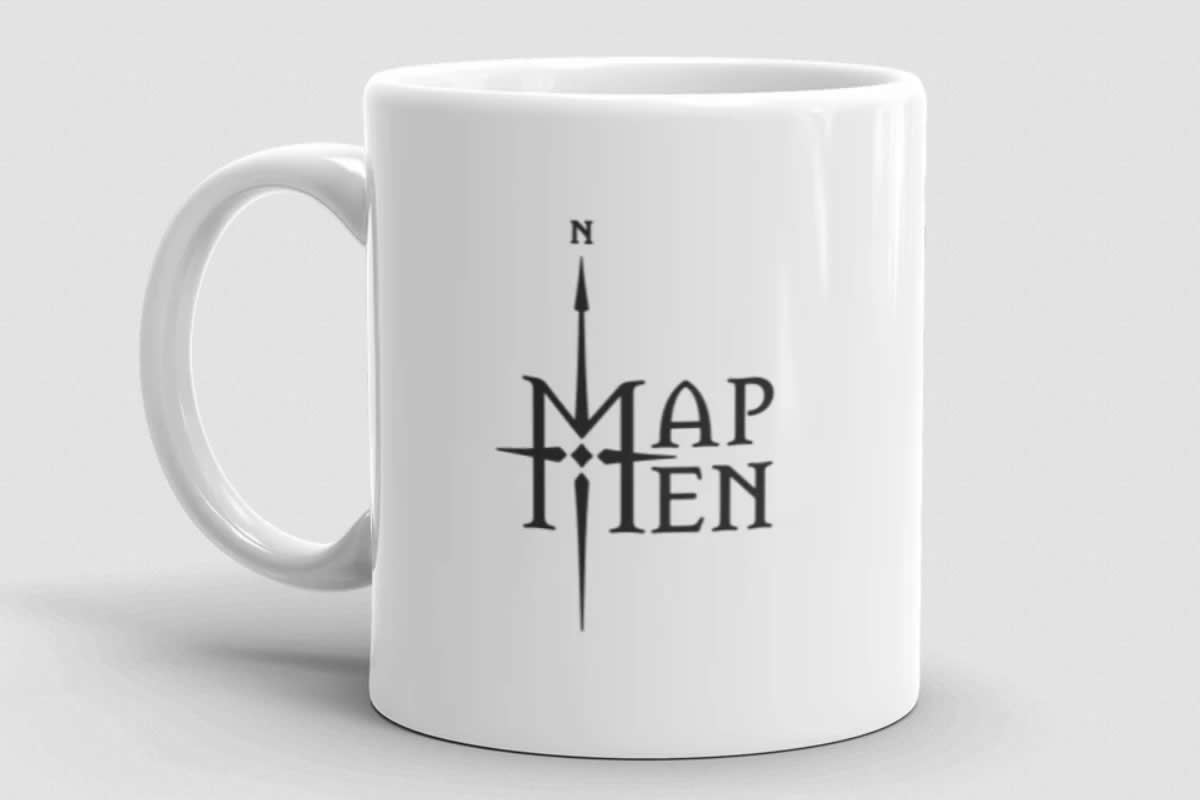 Jay Foreman merch mug. Map Men Mug.